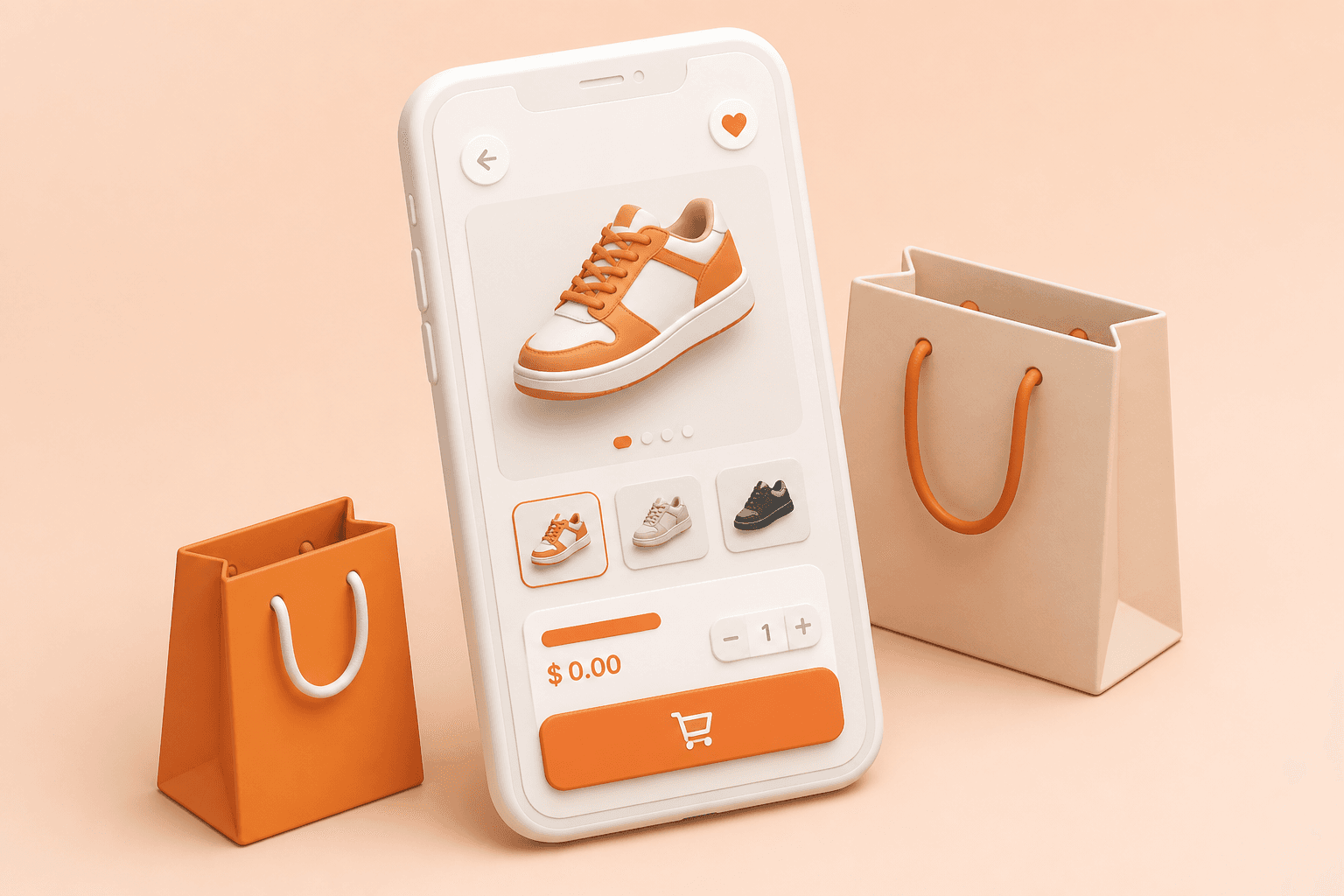 E-Commerce App Development illustration