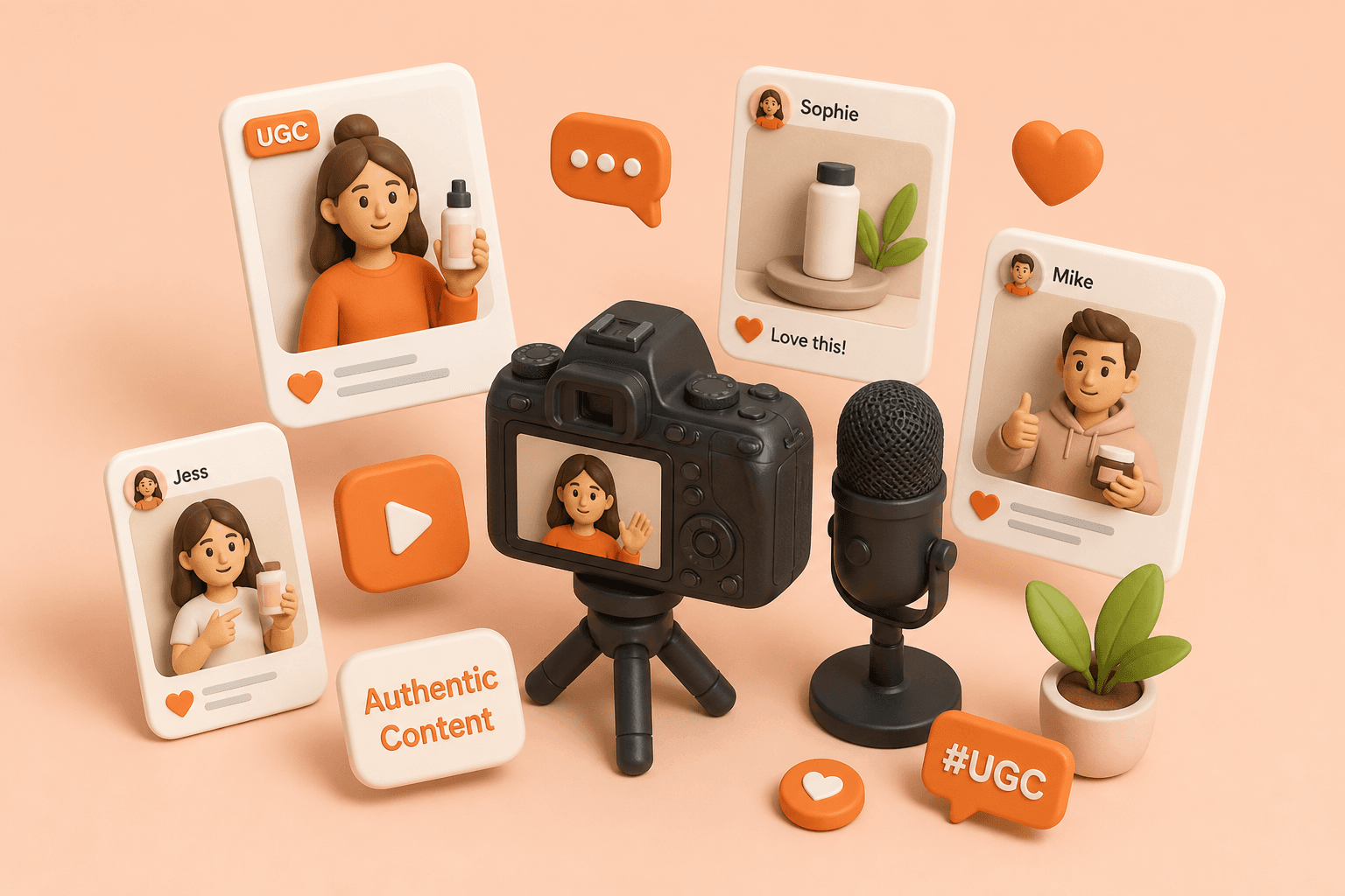 Content Marketing & UGC Package illustration